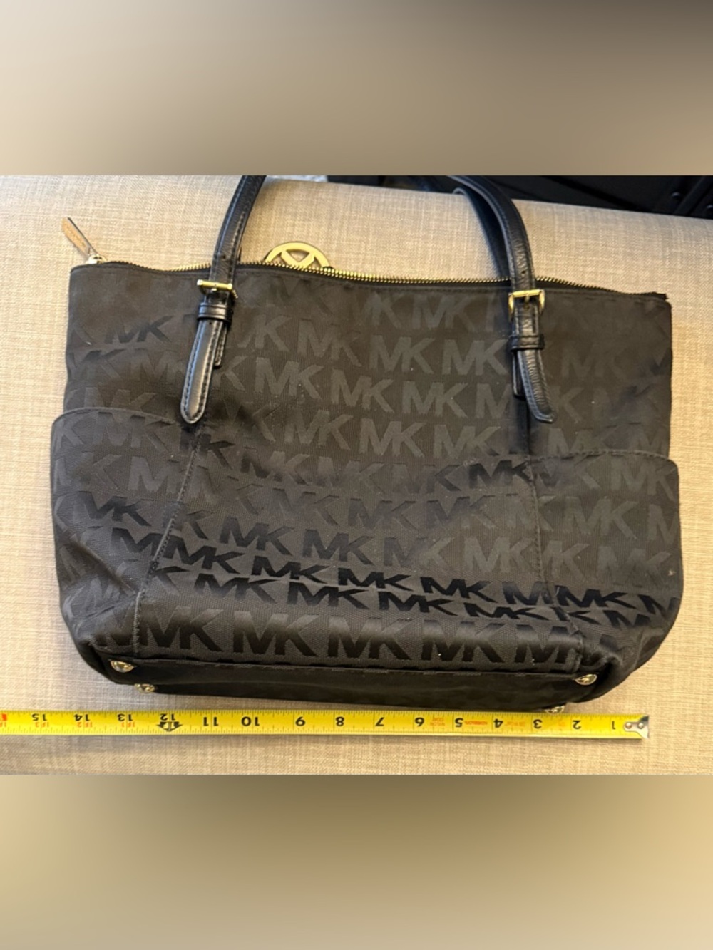 Michael Kors Black Monogram Tote - Picture 6 of 6
